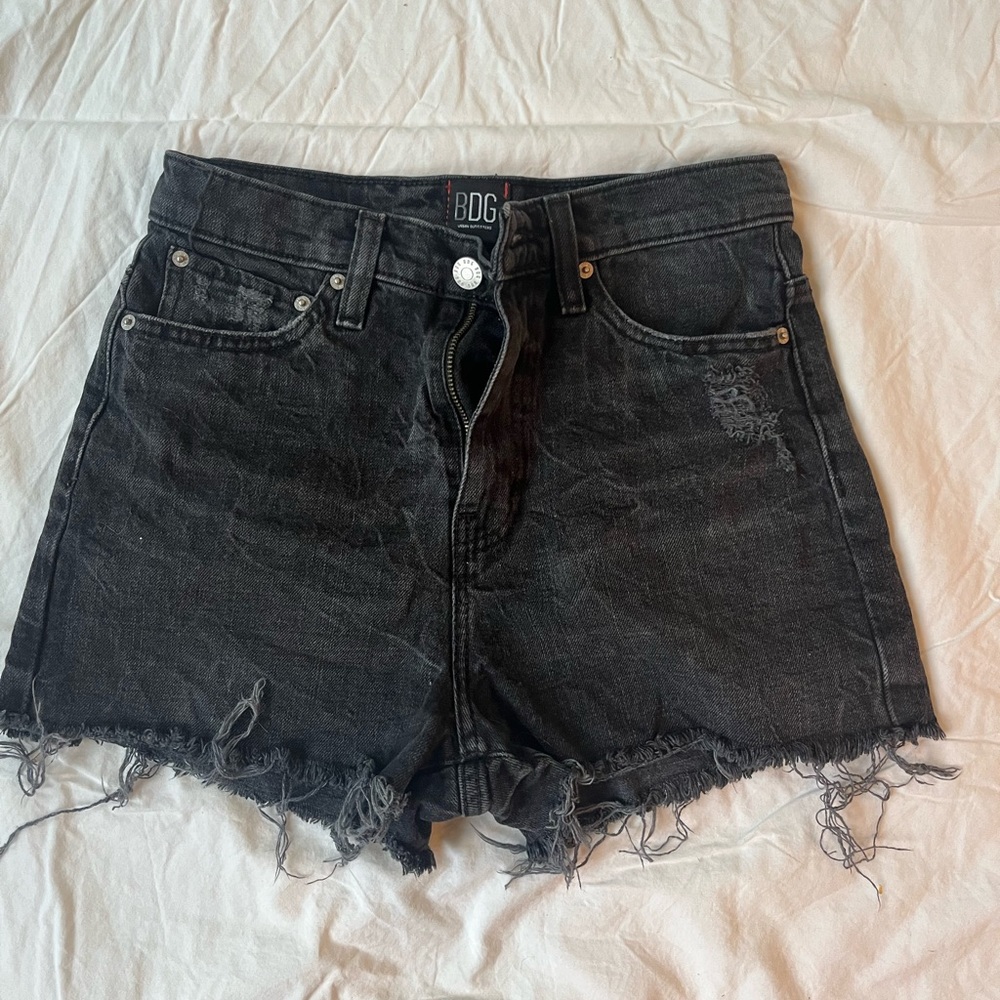 Black Jean Shorts